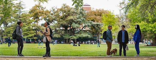 Students on campus